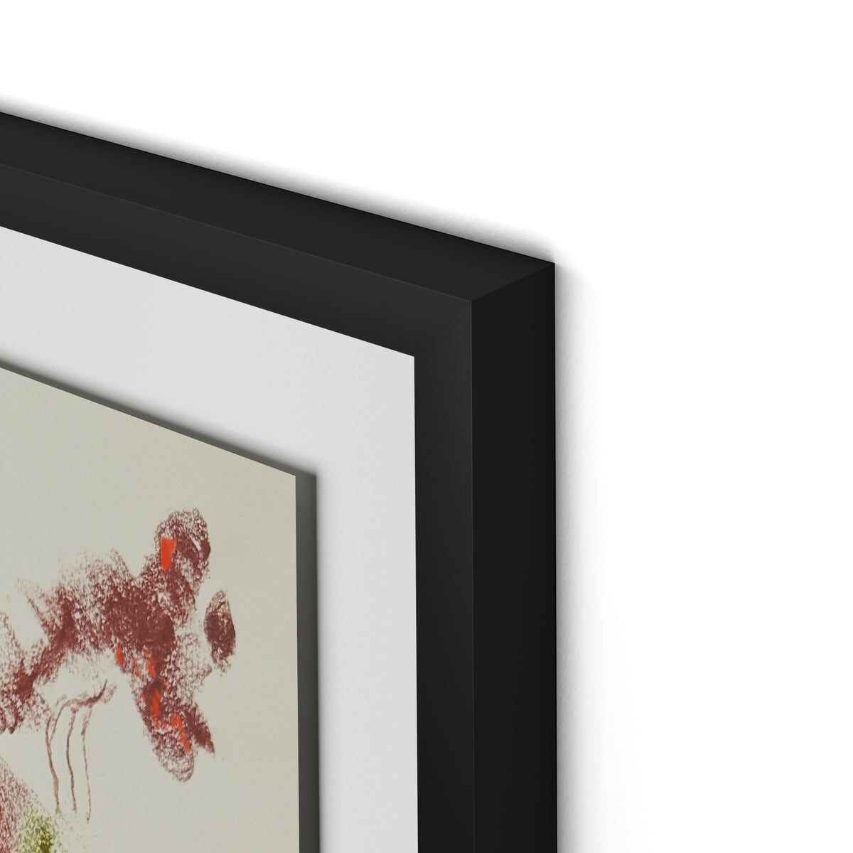 Rubbings 3 Framed Paper / 24 x 32 in / Black