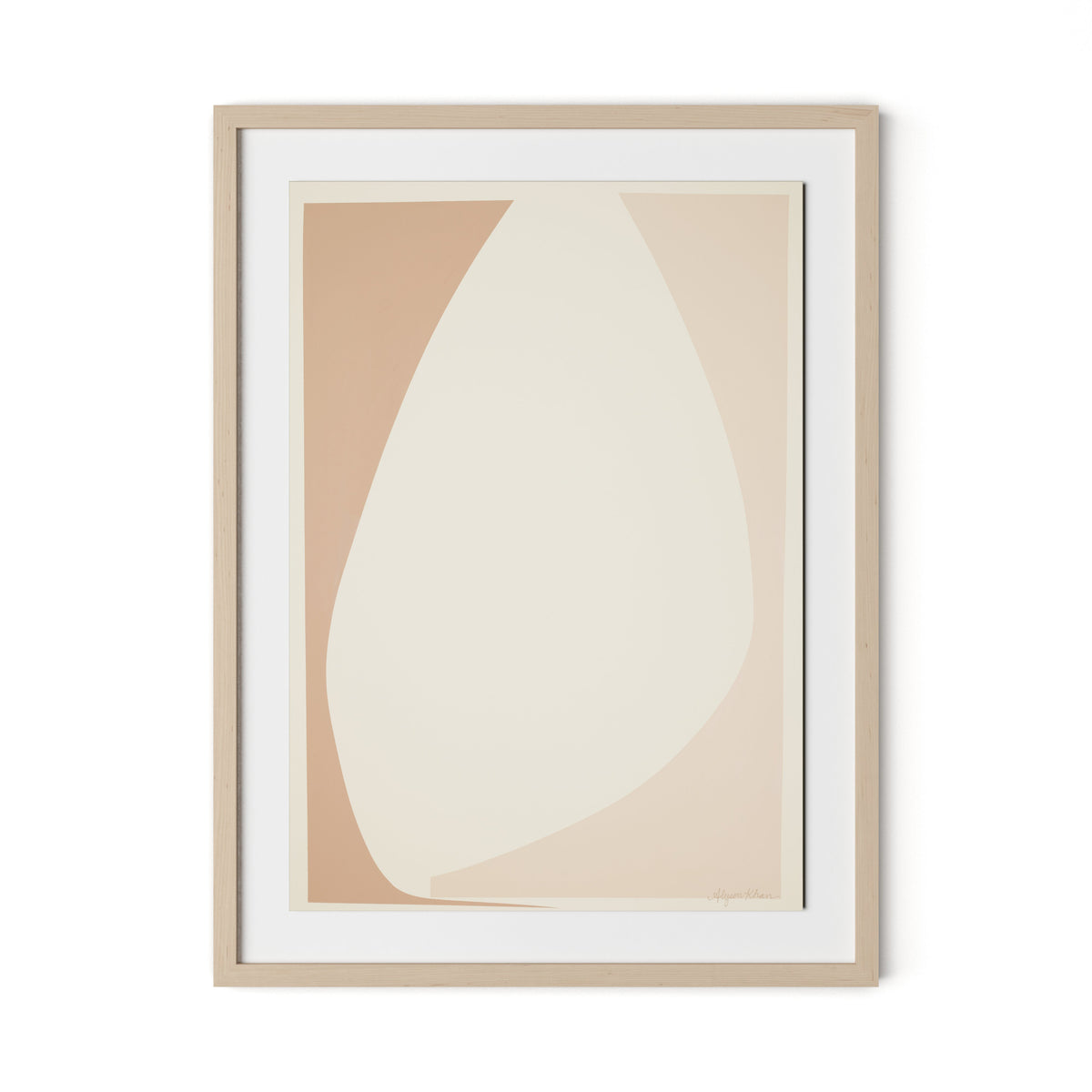 Drawing Closer Framed Paper / 24 x 32 in / Natural Maple