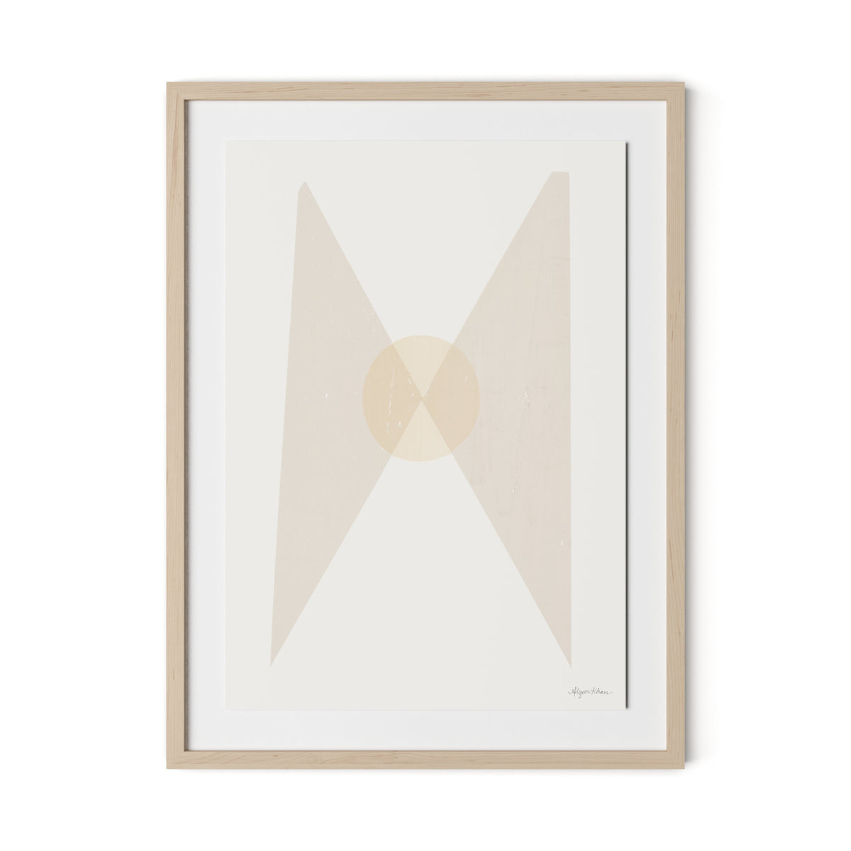 Quiet Now Framed Paper / 24 x 32 in / Natural Maple