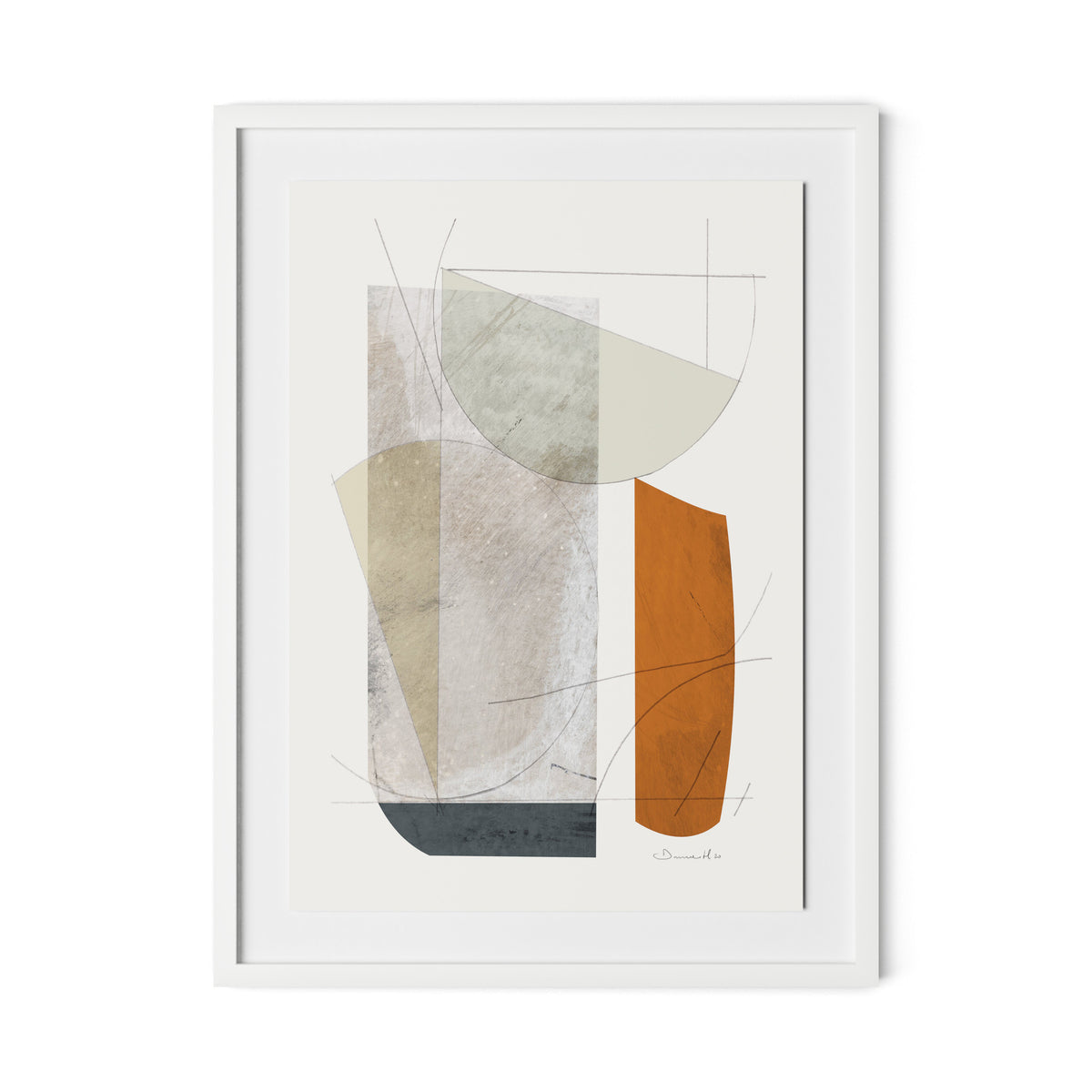 Catch Framed Paper / 24 x 32 in / White
