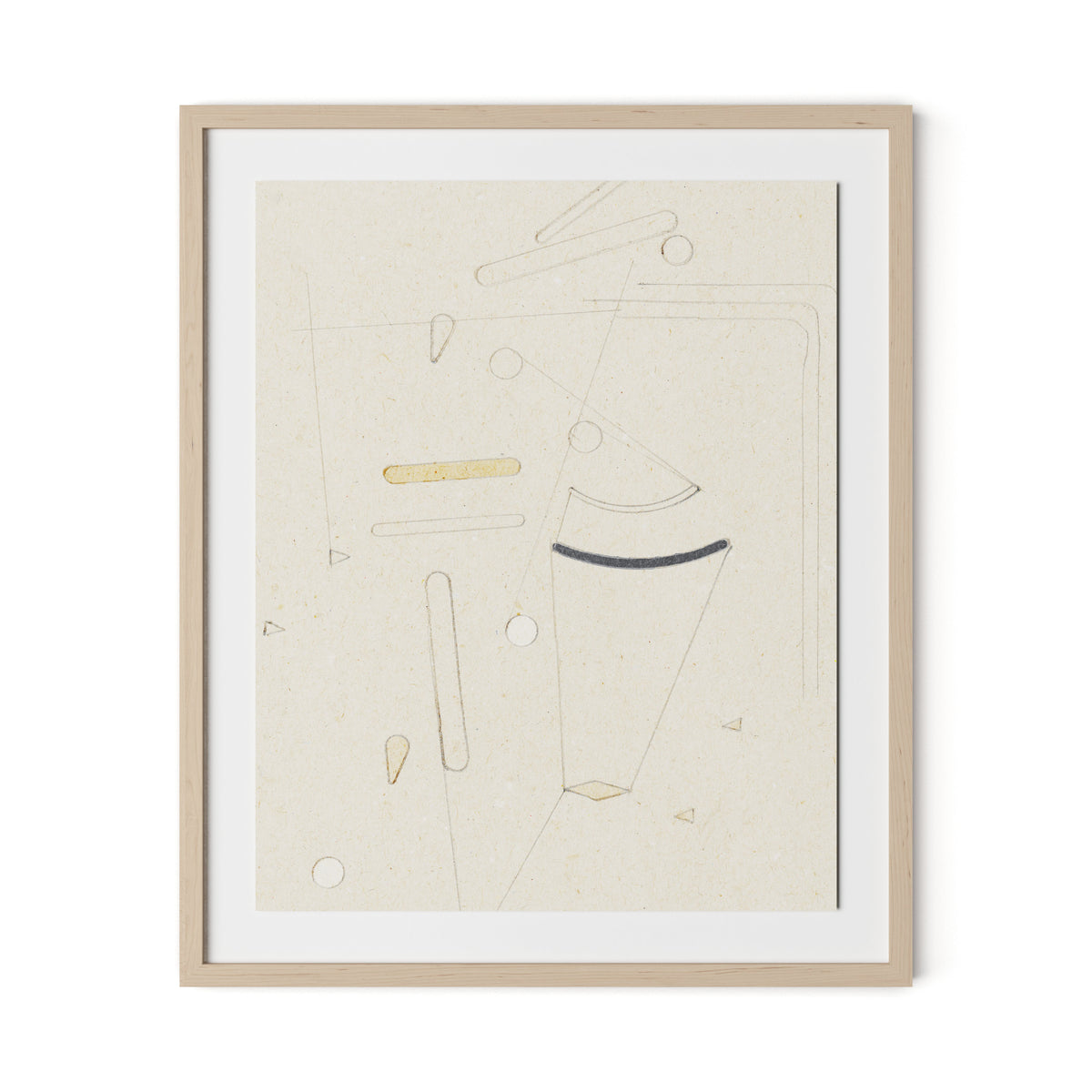 Indirect Framed Paper / 26.5 x 32 in / Natural Maple