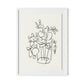 House Plant Framed Paper / 24 x 32 in / White