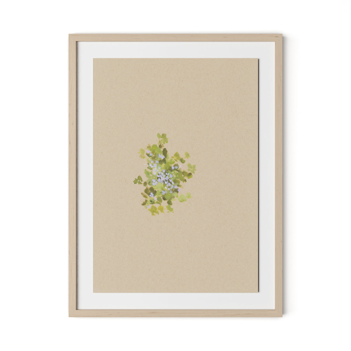 Botanical V Framed Paper / 24 x 32 in / Natural Maple