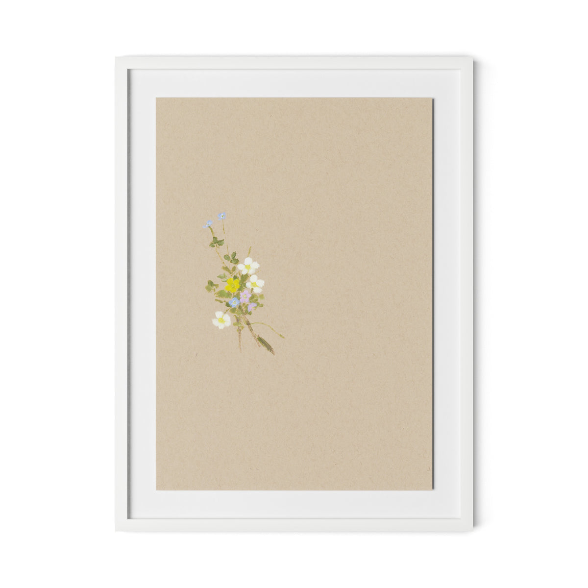 Botanical I Framed Paper / 24 x 32 in / White