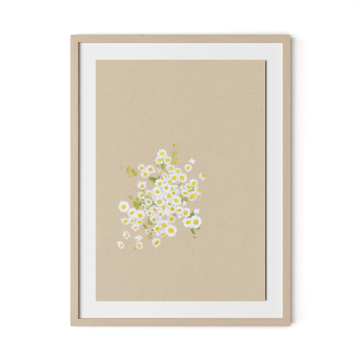 Botanical II Framed Paper / 24 x 32 in / Natural Maple