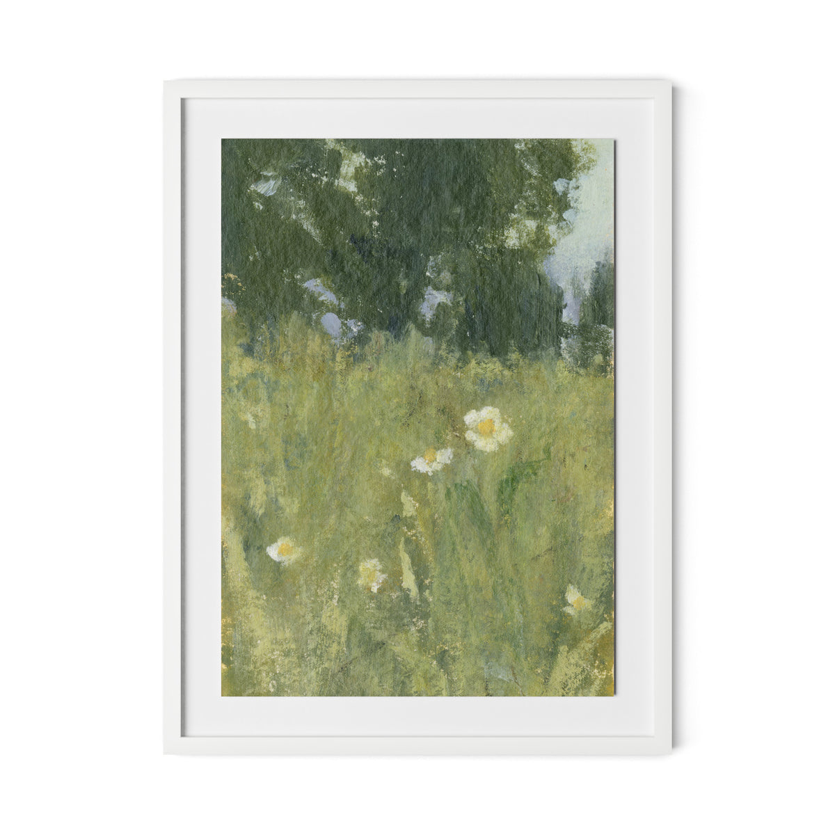 Respite XI Framed Paper / 24 x 32 in / White