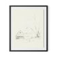 Barn and Tire Swing Framed Paper / 26.5 x 32 in / Black