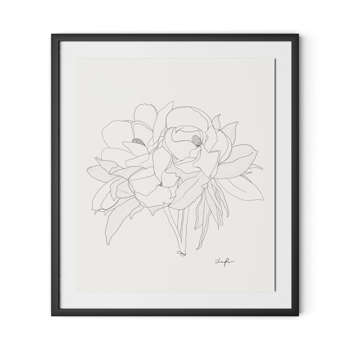 Magnolia Framed Paper / 28 x 32 in / Natural Maple