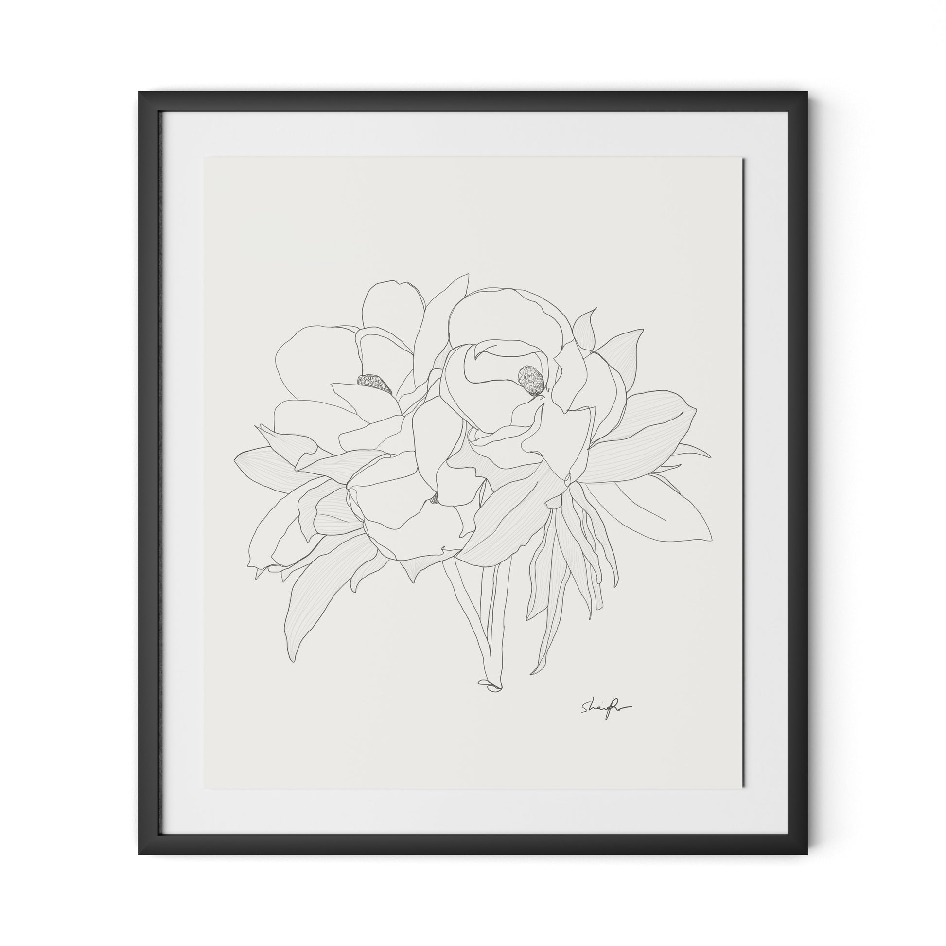 Magnolia Framed Paper / 28 x 32 in / Natural Maple