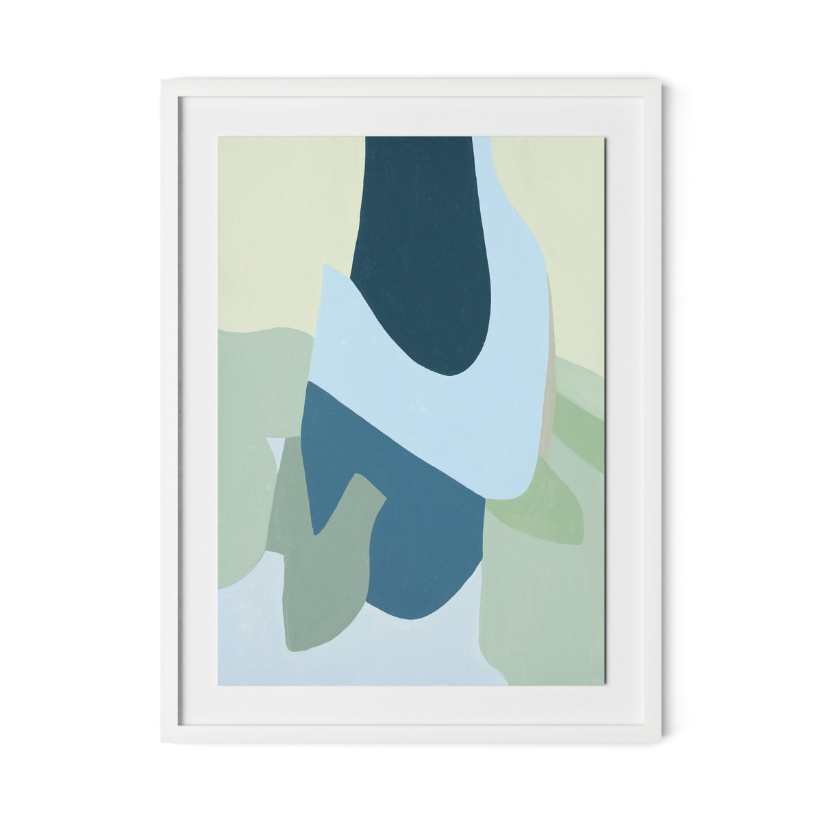 Walking No. 2 Framed Paper / 24 x 32 in / White