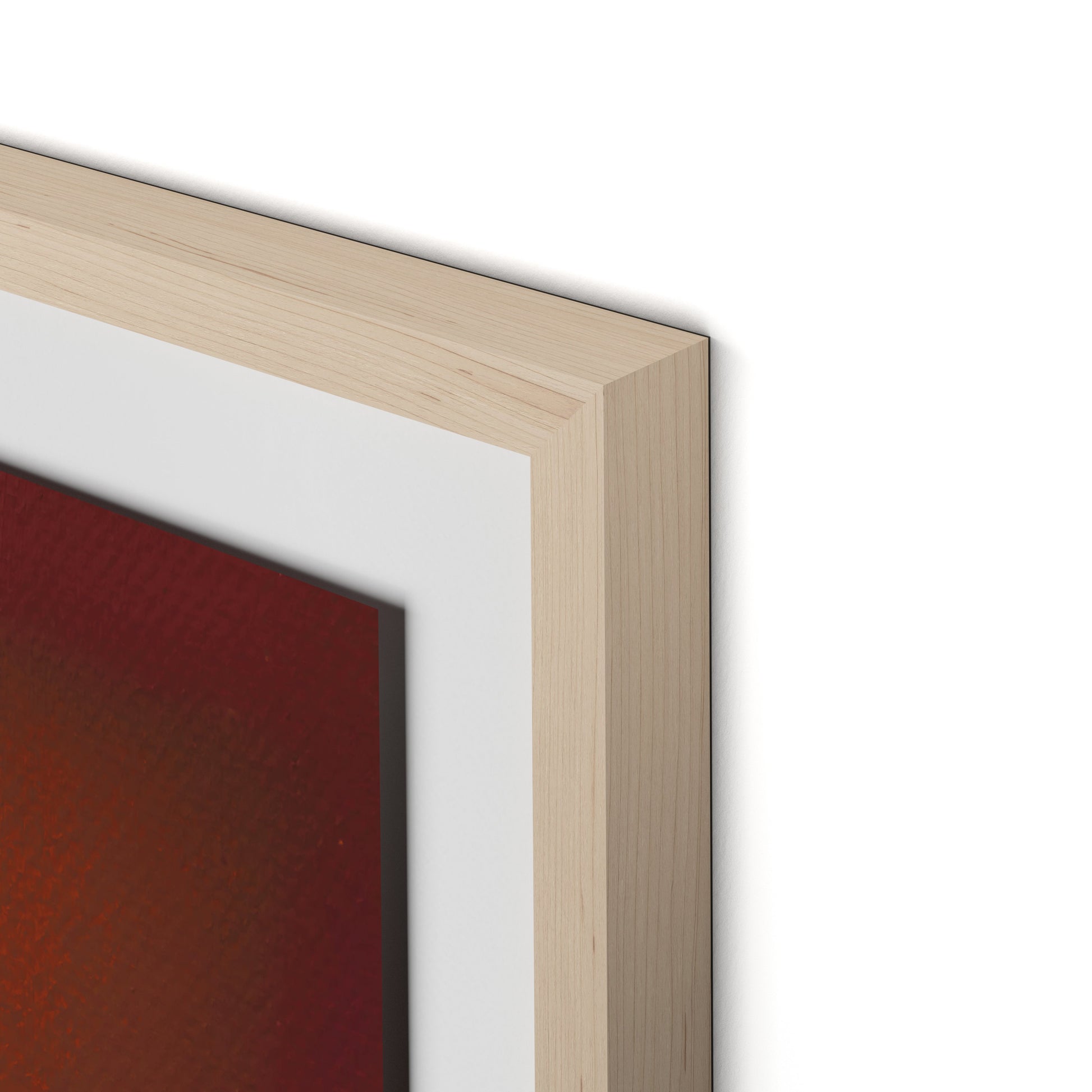 Composition Burgundy Framed Paper / 24 x 32 in / Natural Maple