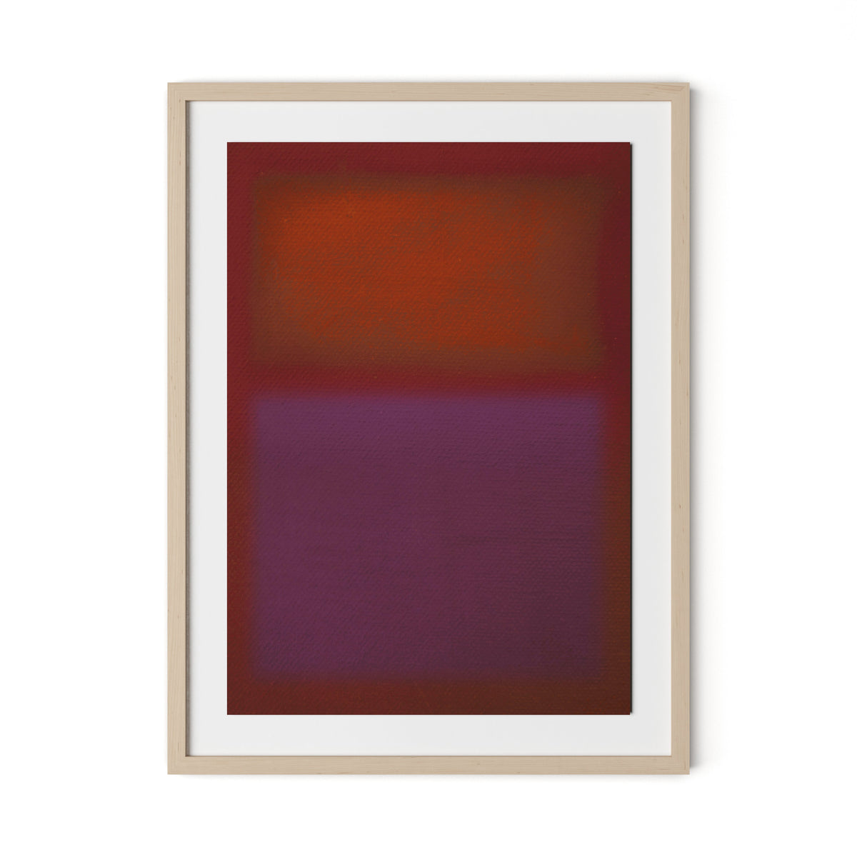 Composition Burgundy Framed Paper / 24 x 32 in / Natural Maple