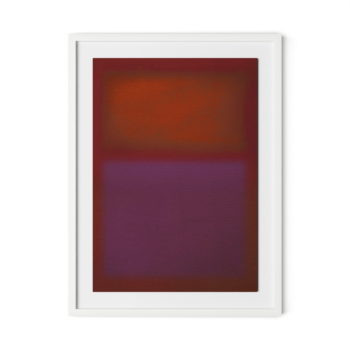 Composition Burgundy Framed Paper / 24 x 32 in / White