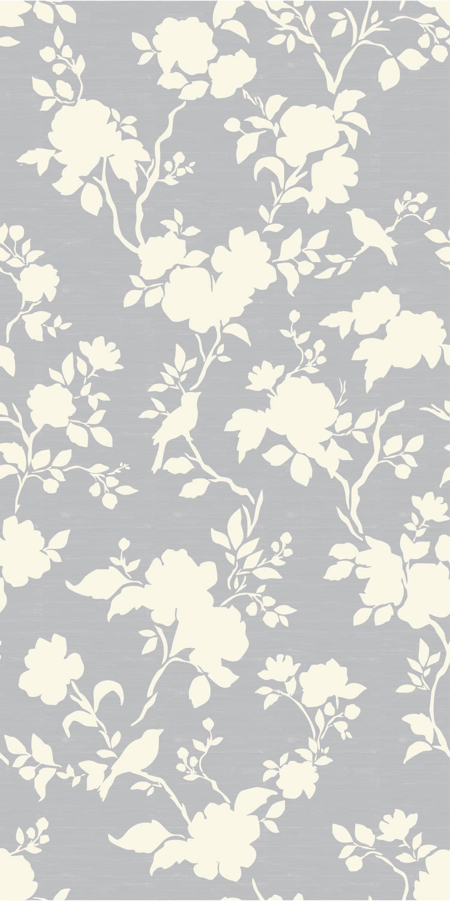 Image of Camellia Bloom in Sky Blue Wallpaper