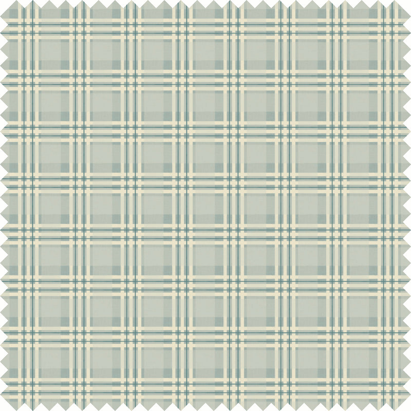 Cedar Plaid Fabric in Mineral color
