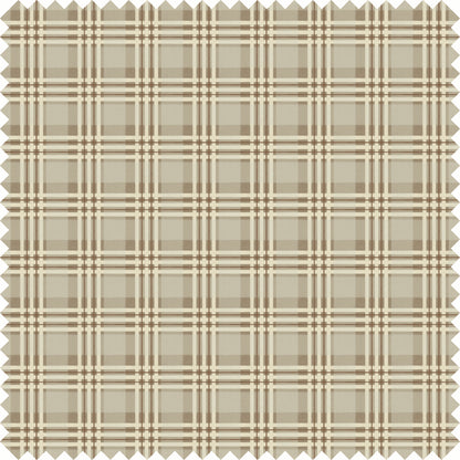 Cedar Plaid Fabric in Mushroom