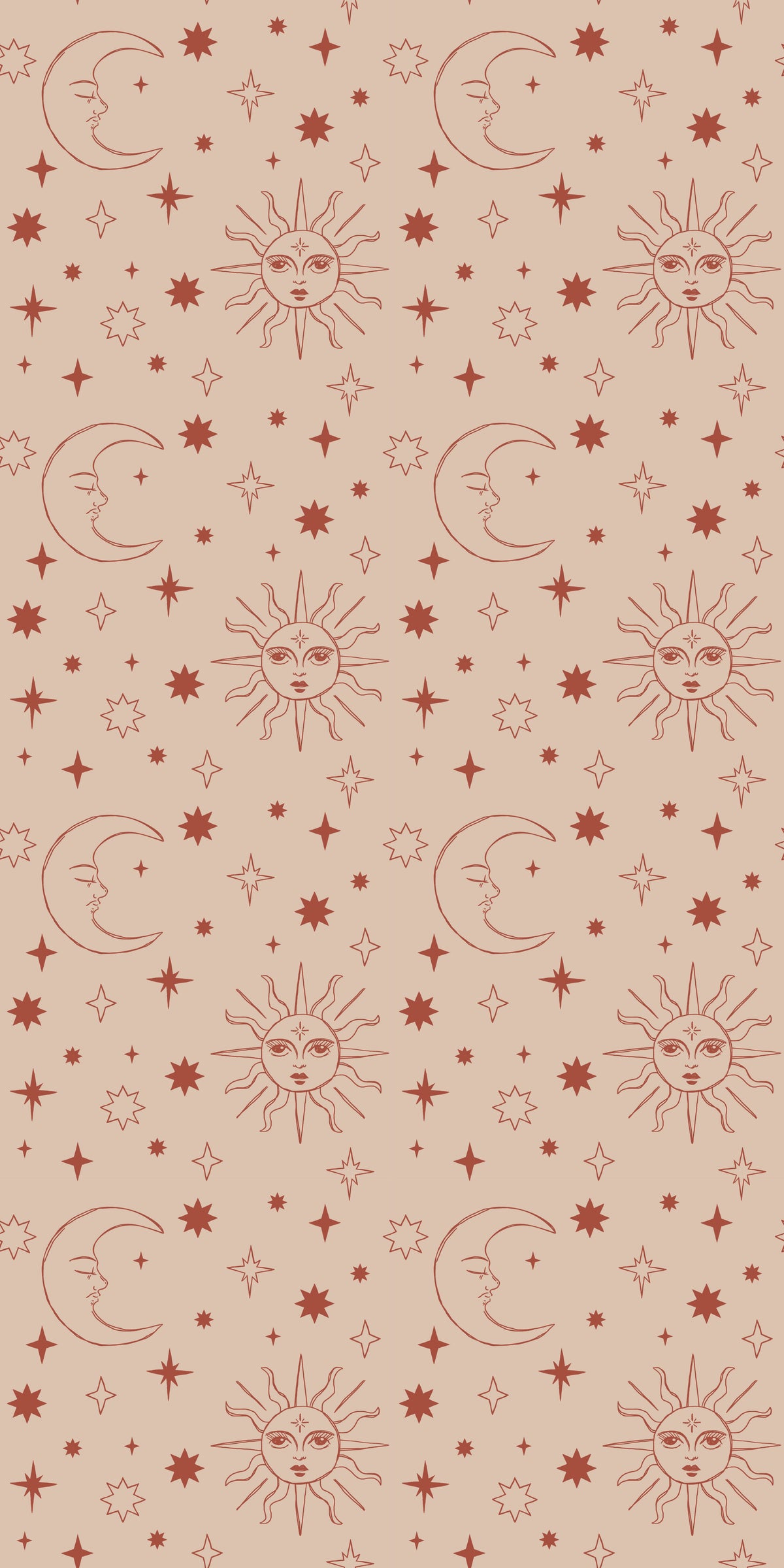 Image of Celestial Skies in Blush Wallpaper