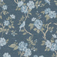 Image of Climbing Blossom in Chambray Wallpaper