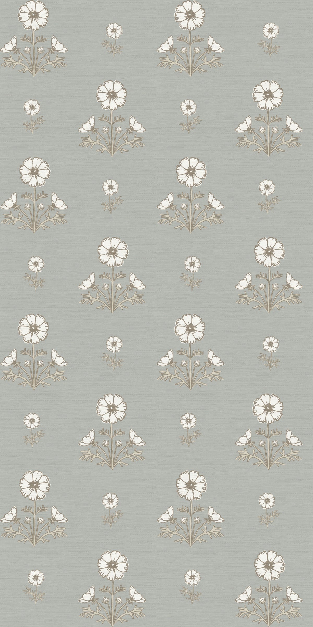 Image of Cosmo Block Print in White/Blue/Gray Wallpaper
