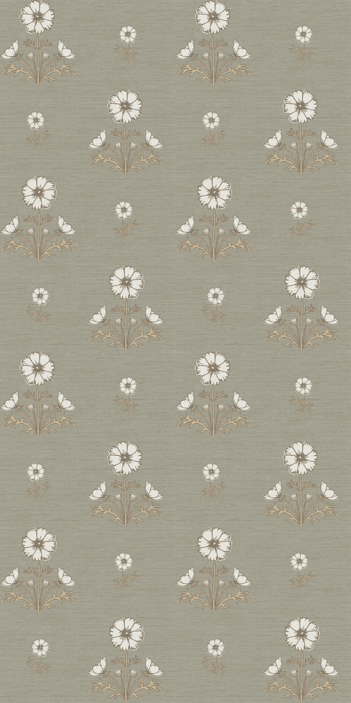 Image of Cosmo Block Print in White/Sage Wallpaper