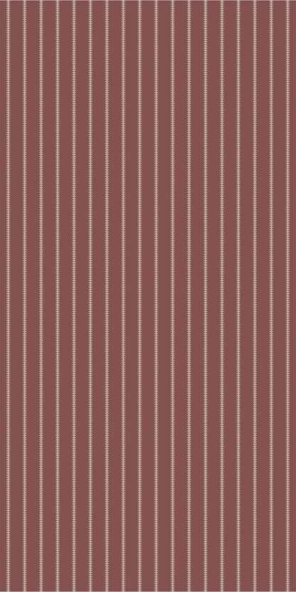 Image of Diamond Stripe in Beet Red/Cream Wallpaper