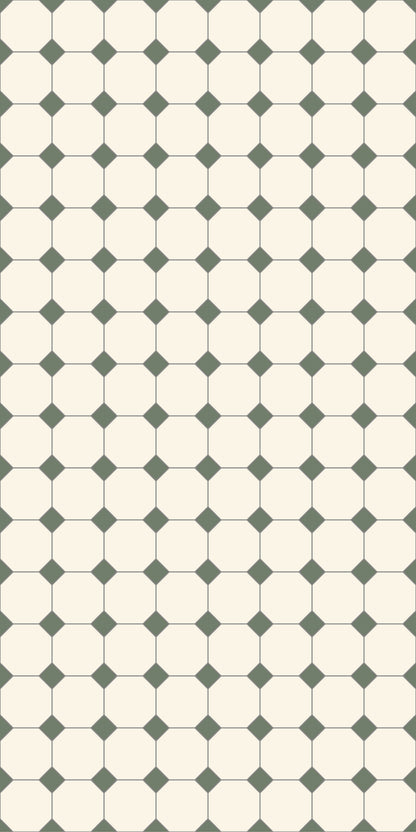 Dual Grid Tile Decal Tile/Flooring in Forest/Cream