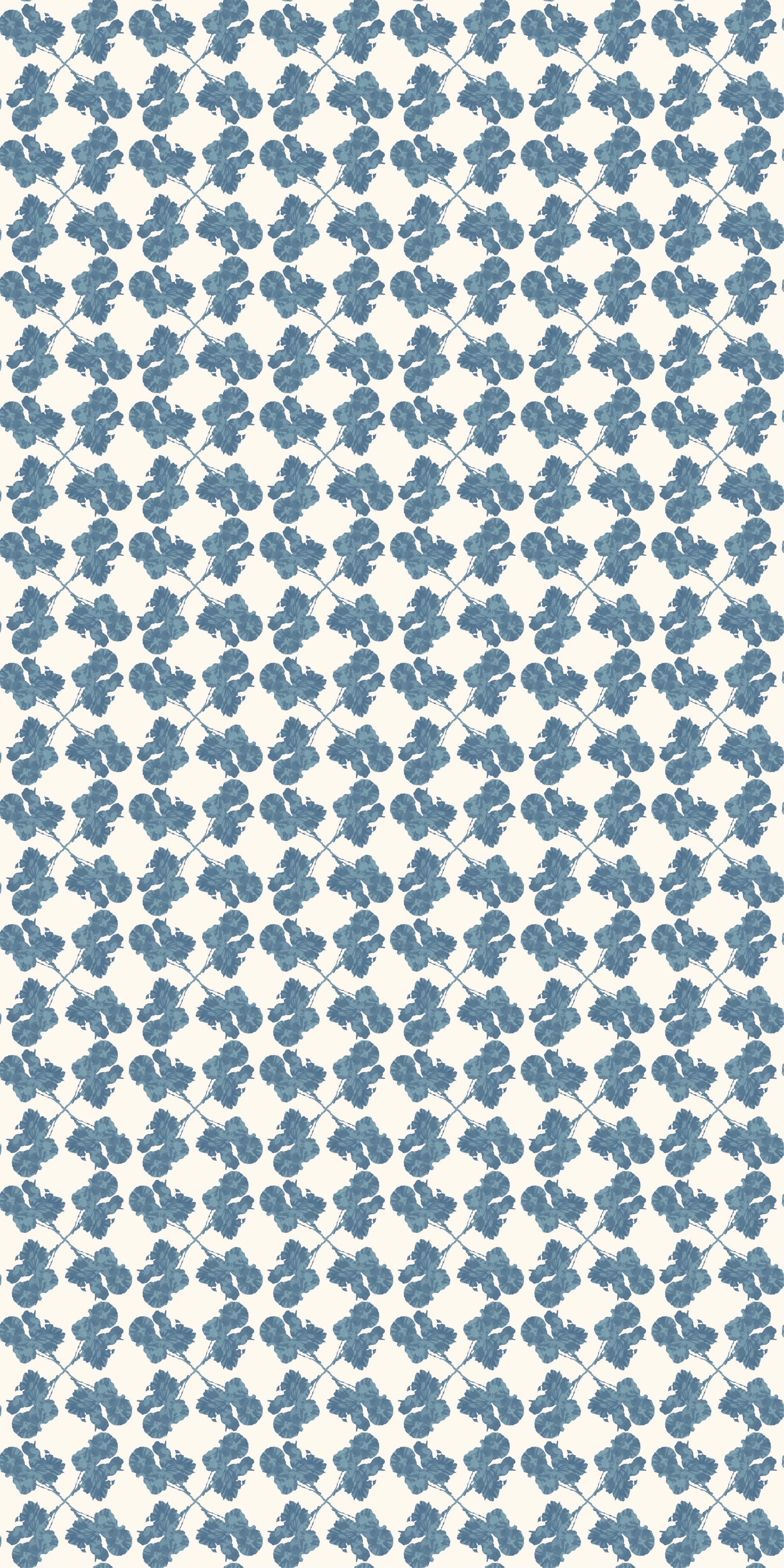 Espalier Wallpaper in Denim