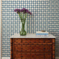 Espalier Wallpaper in Denim