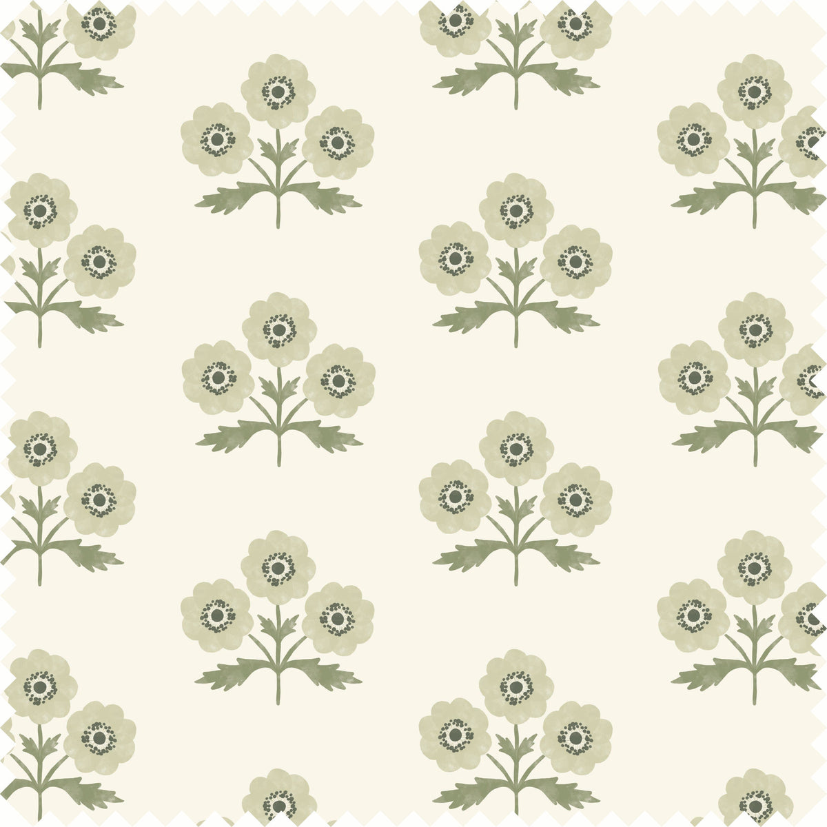 Field Floral Sheer Fabric in Meadow