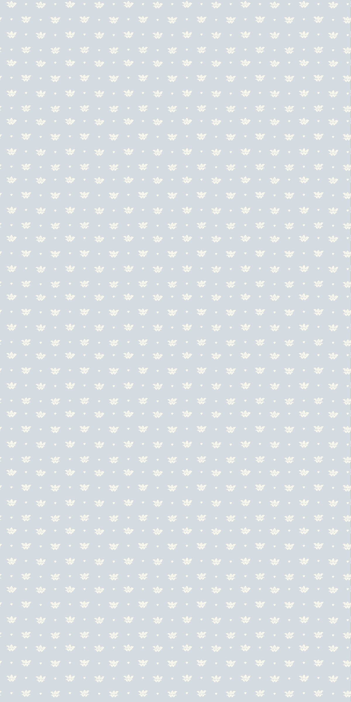 Image of Floret in Blue/Cream Wallpaper