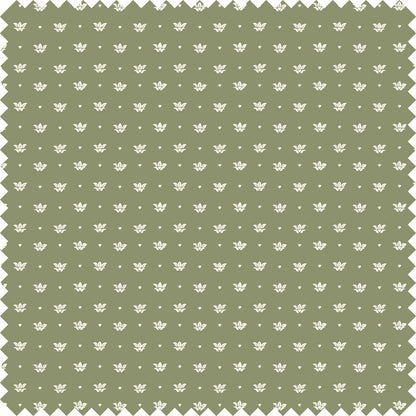 Floeret Sheer Fabric Fabric in Olive/Cream