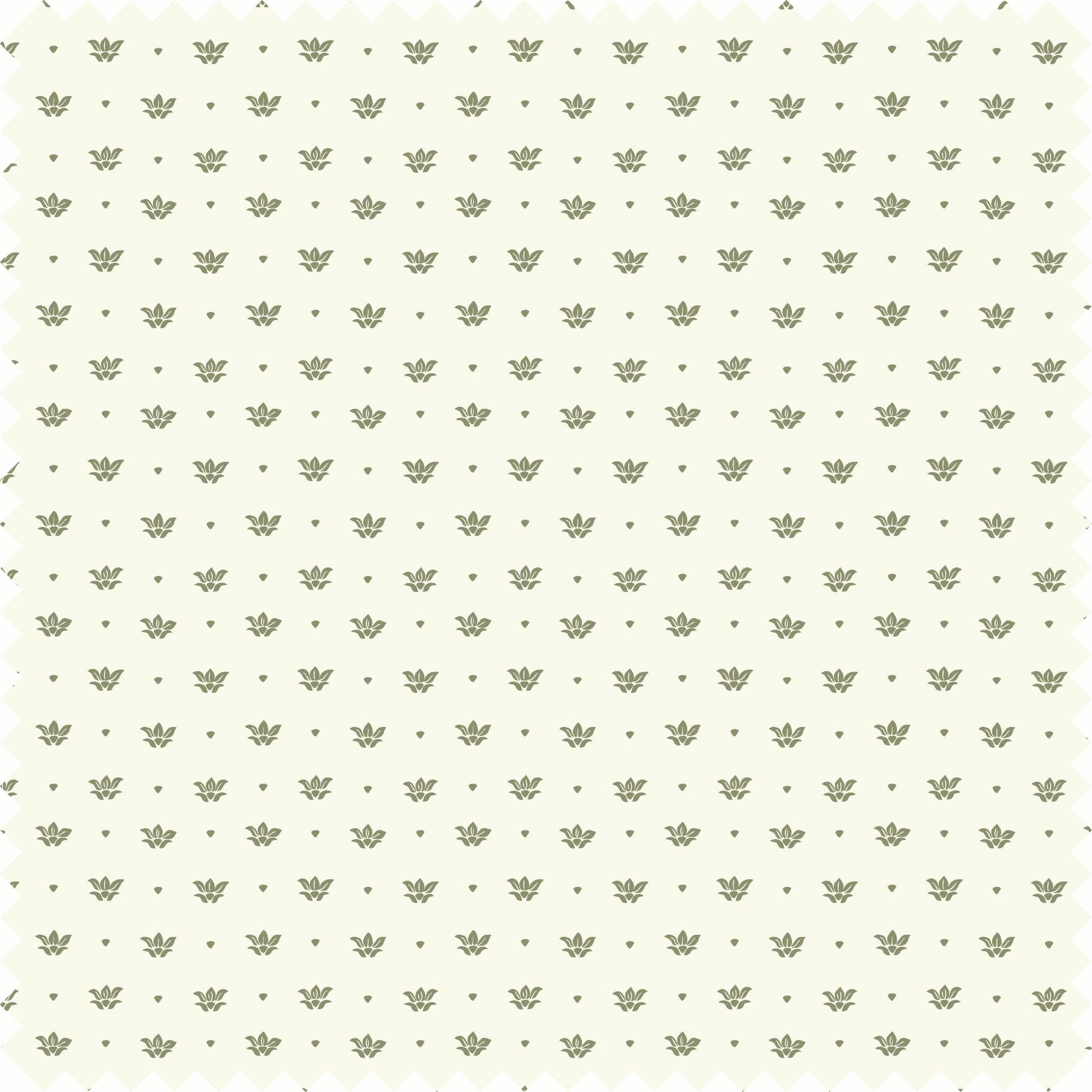 Floret Sheer Fabric in Cream/Olive