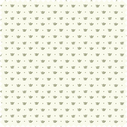 Floret Sheer Fabric in Cream/Olive