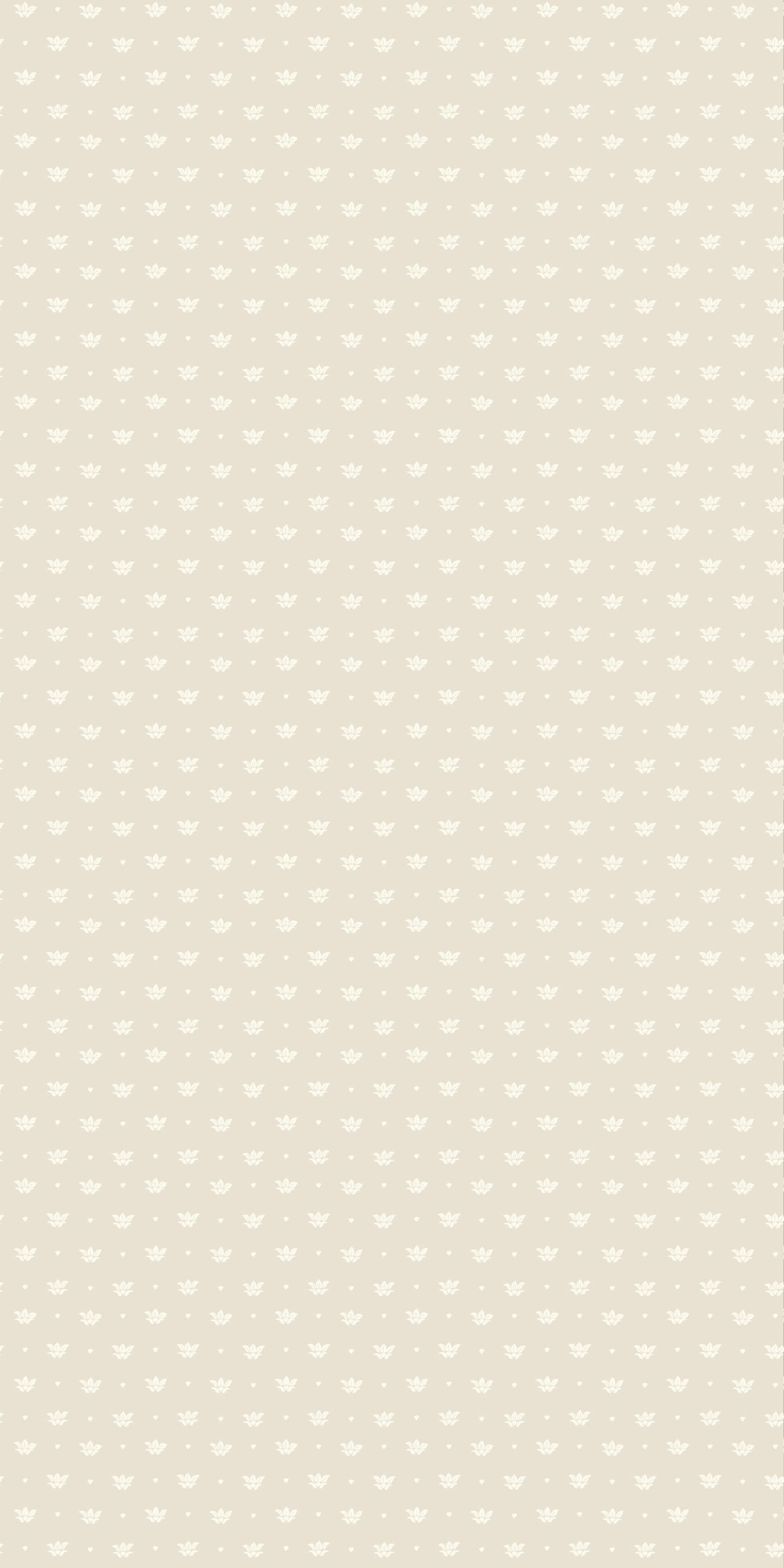 Image of Floret in Tan/Cream Wallpaper