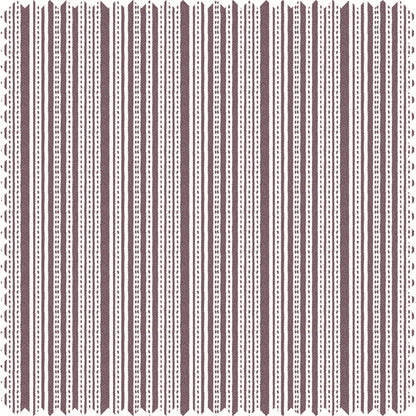 Harbor Stripe Sheer Fabric in Dark Mauve