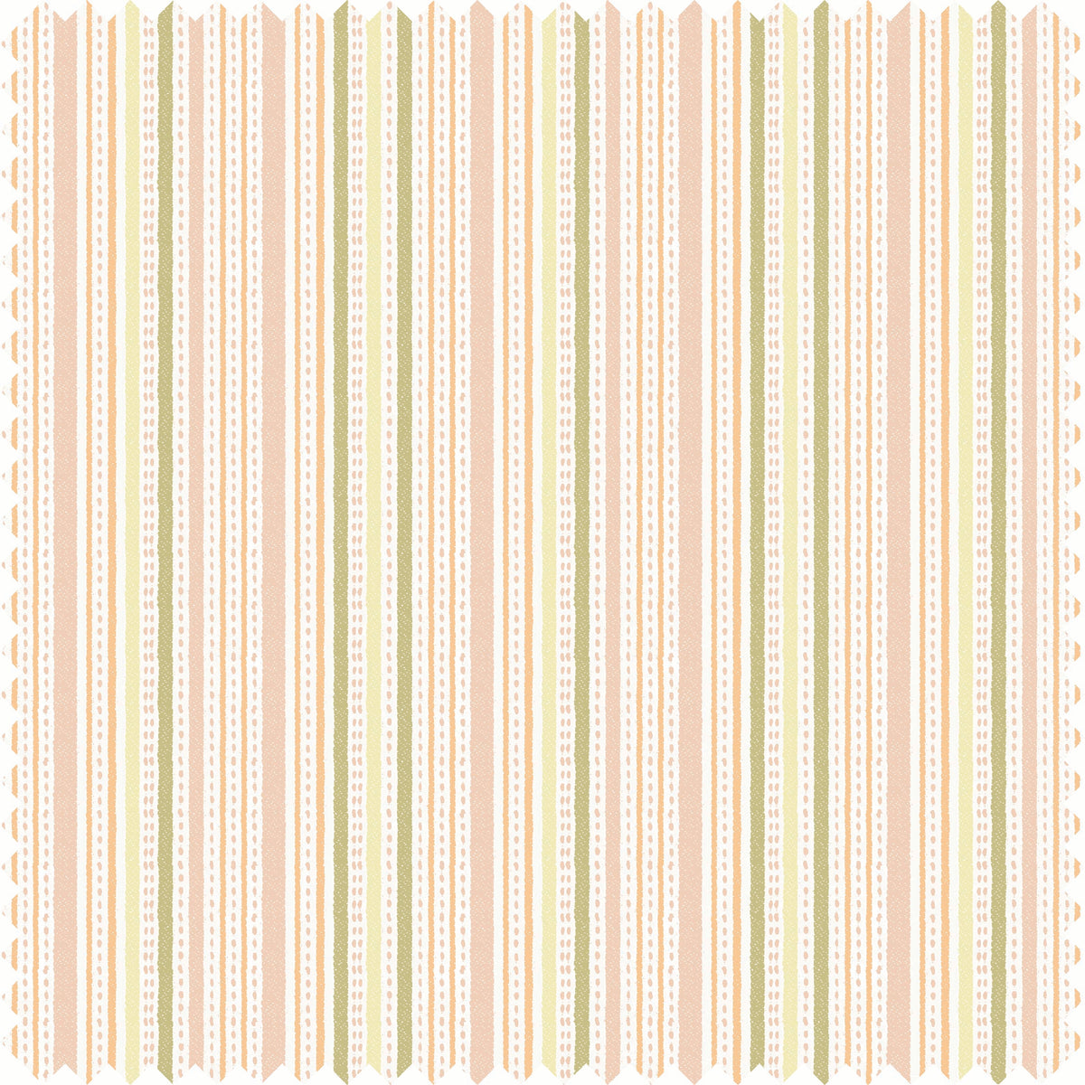 Harbor Stripe Fabric in Sherbet