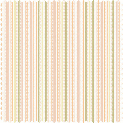 Harbor Stripe Fabric in Sherbet
