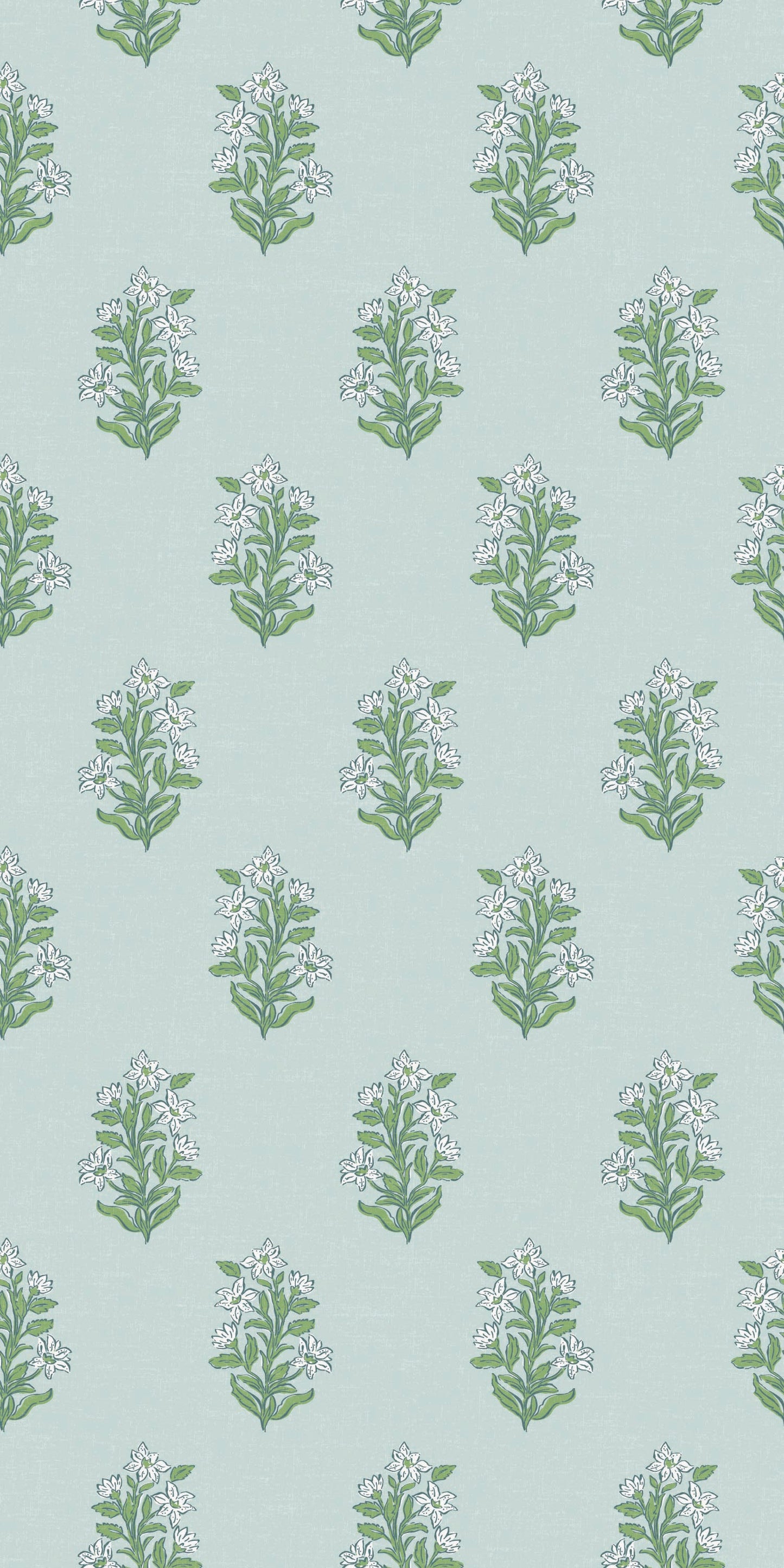 Image of Heritage Floral in Spring Green Wallpaper