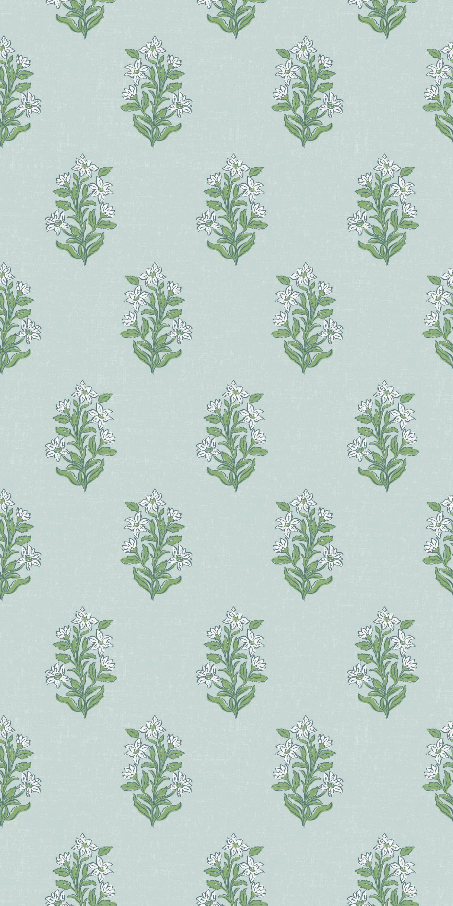 Image of Heritage Floral in Spring Green Wallpaper