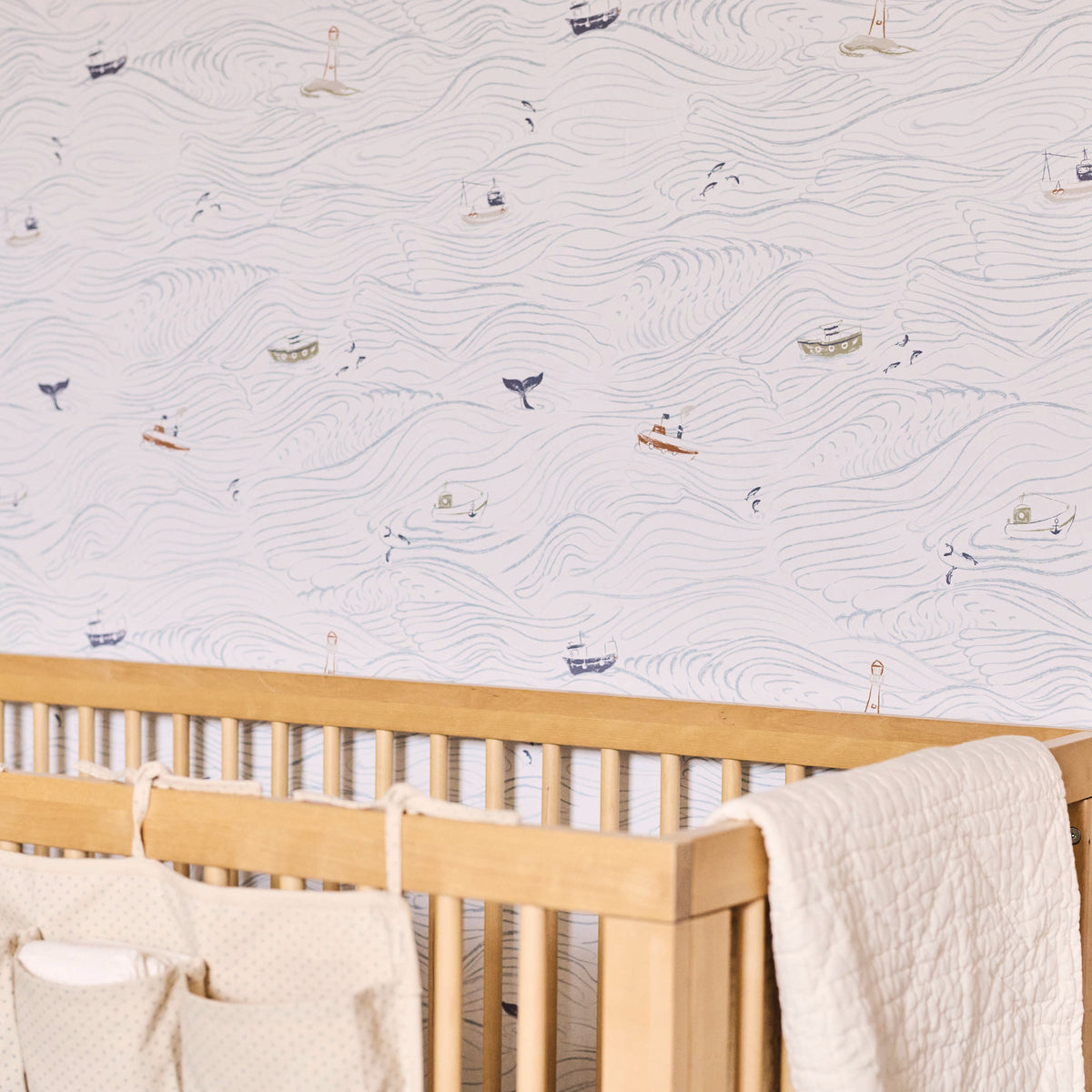 High Seas Wallpaper in Blue, image 2