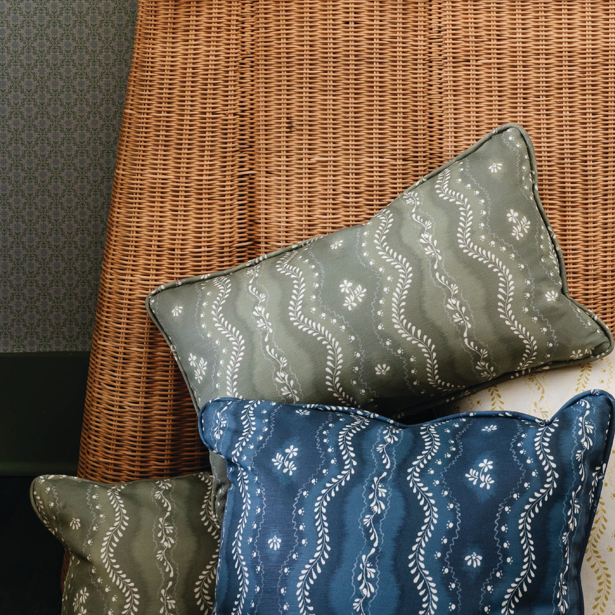 Idlewild Fabric in Deep Blue