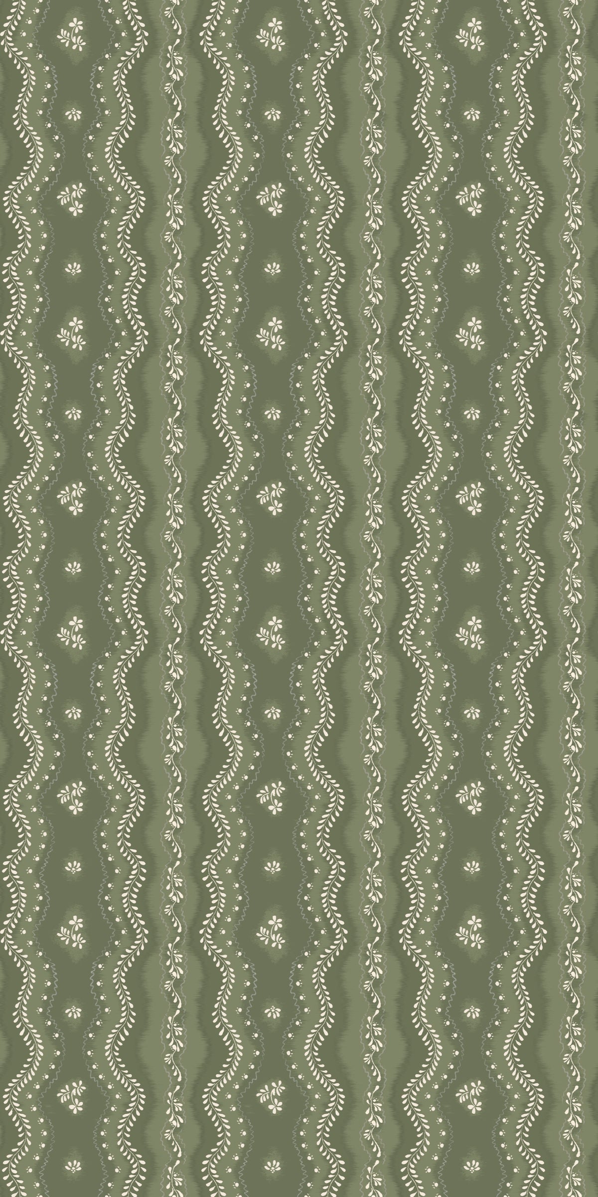 Image of Idlewild in Olive Wallpaper