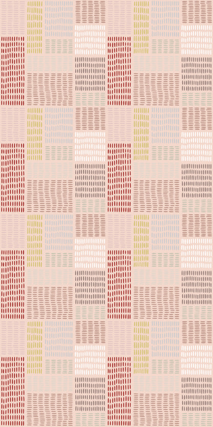 Image of In Petite Stitches in Pink Wallpaper