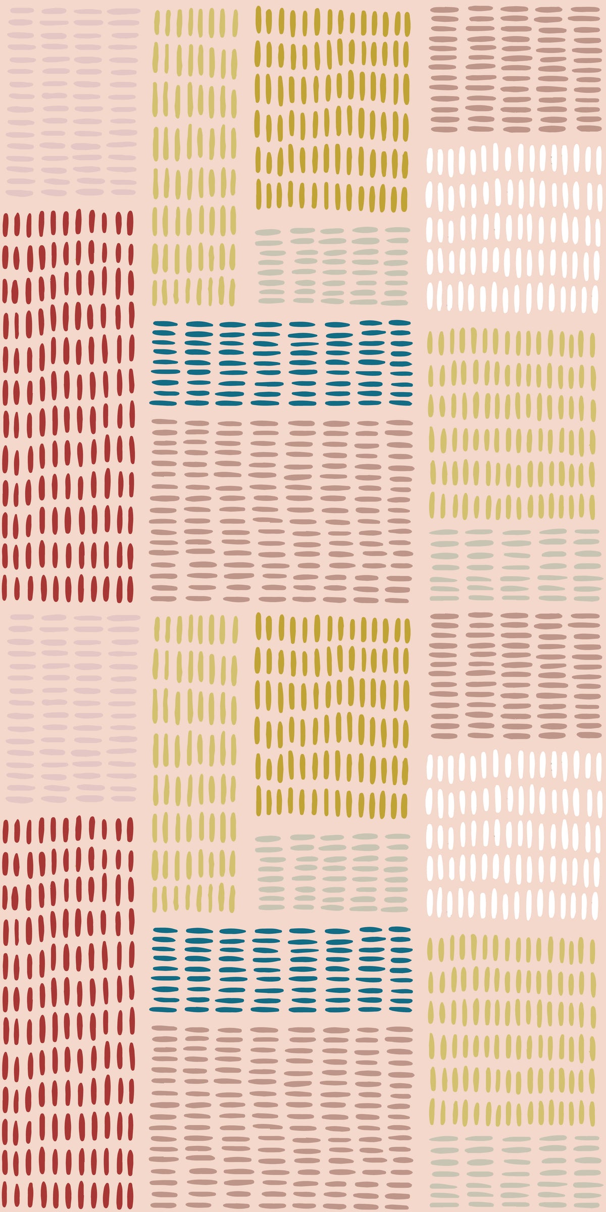 Image of In Stitches in Pink Wallpaper