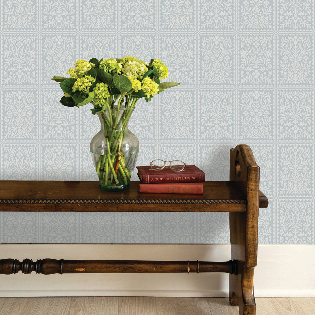 Keepsake Coverlette Wallpaper in Blue, image 2