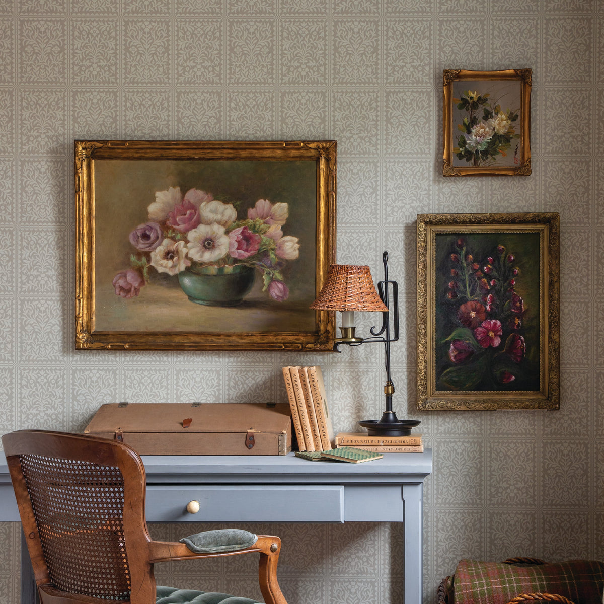 Keepsake Coverlette Wallpaper in Tan, image 8