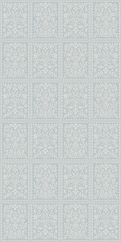 Keepsake Coverlette Wallpaper in Blue