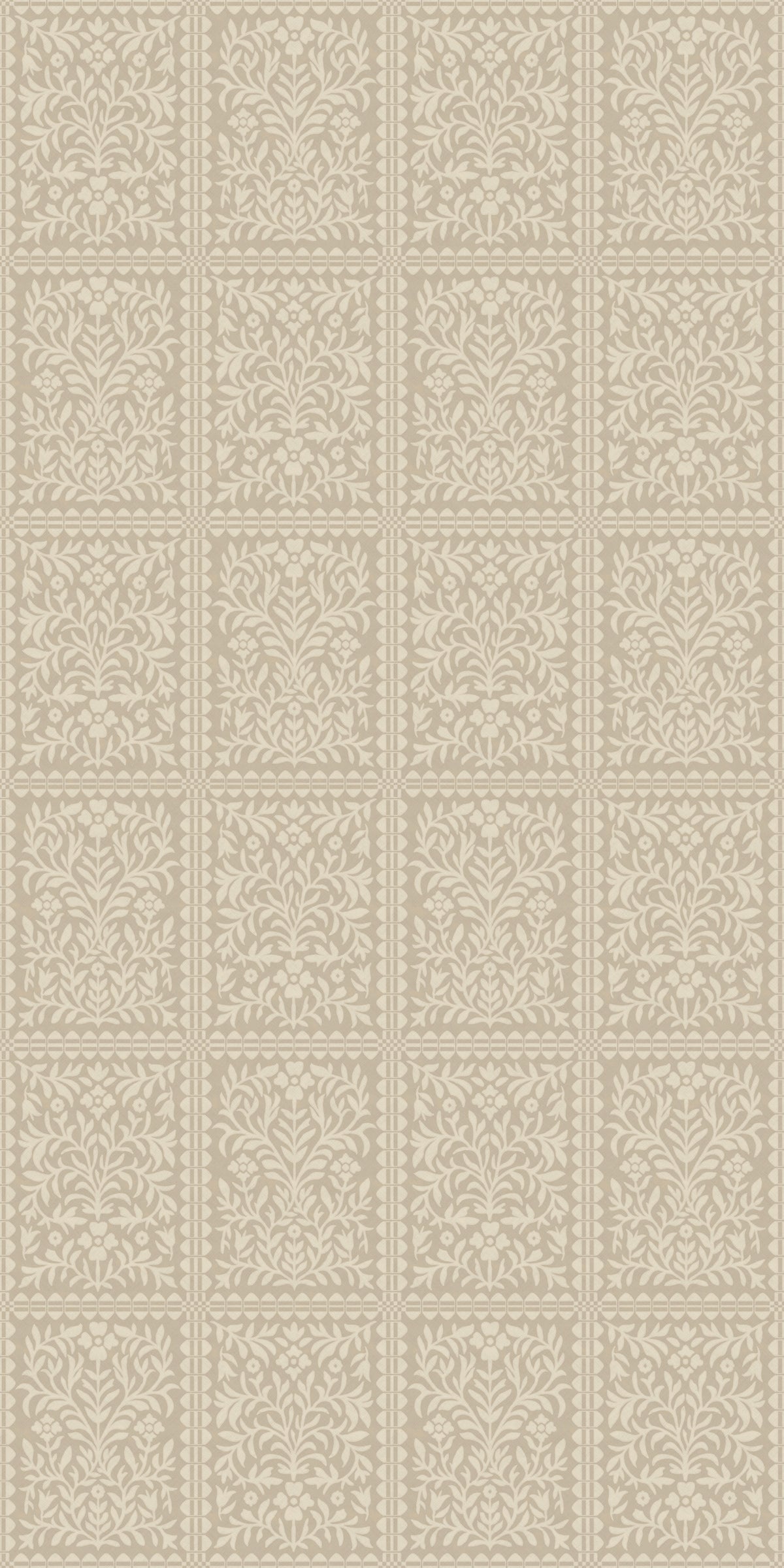 Keepsake Coverlette Wallpaper in Tan