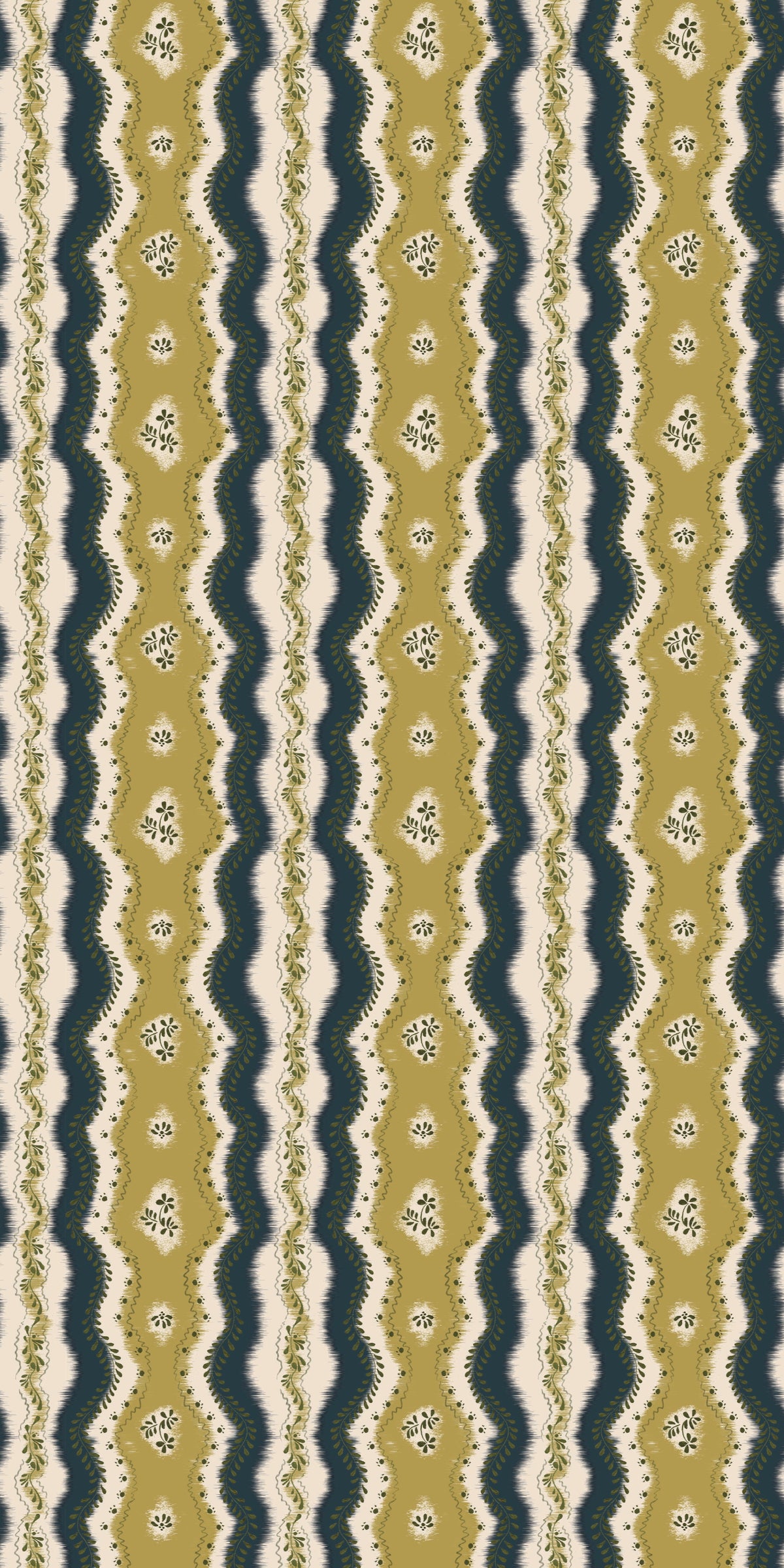 Kent Street in Ochre/Blue wallpaper.