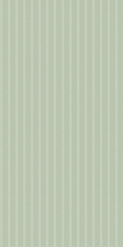 Image of Linen Stripe in Sage/Oat Wallpaper